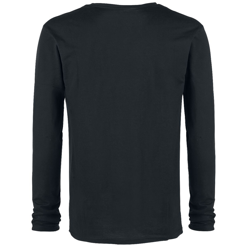 Black V-Neck Full Sleeve T-Shirt