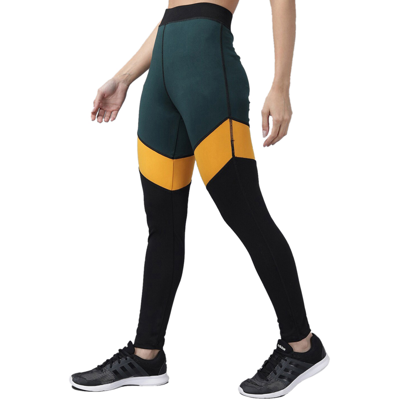 Nlack & Yello Colorblock Yoga Tights