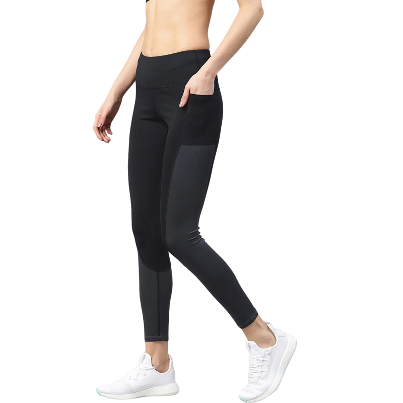 Charcoal Grey Side Panel Workout Wear Leggings